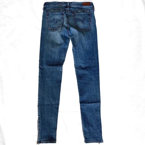 AG Adriano Goldschmied The Zip-Up Legging Skinny Ankle Mid Wash Jeans Sz 26 R - Picture 3 of 8